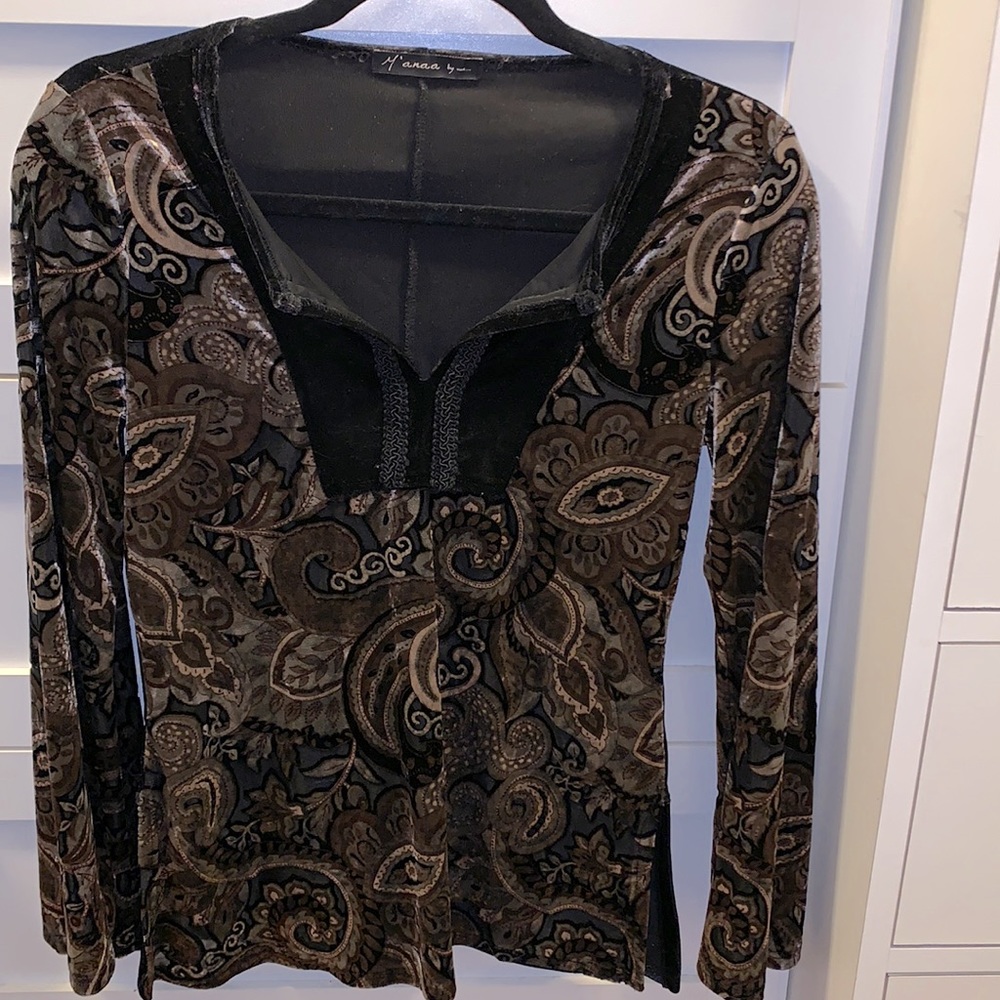 Velour paisley top